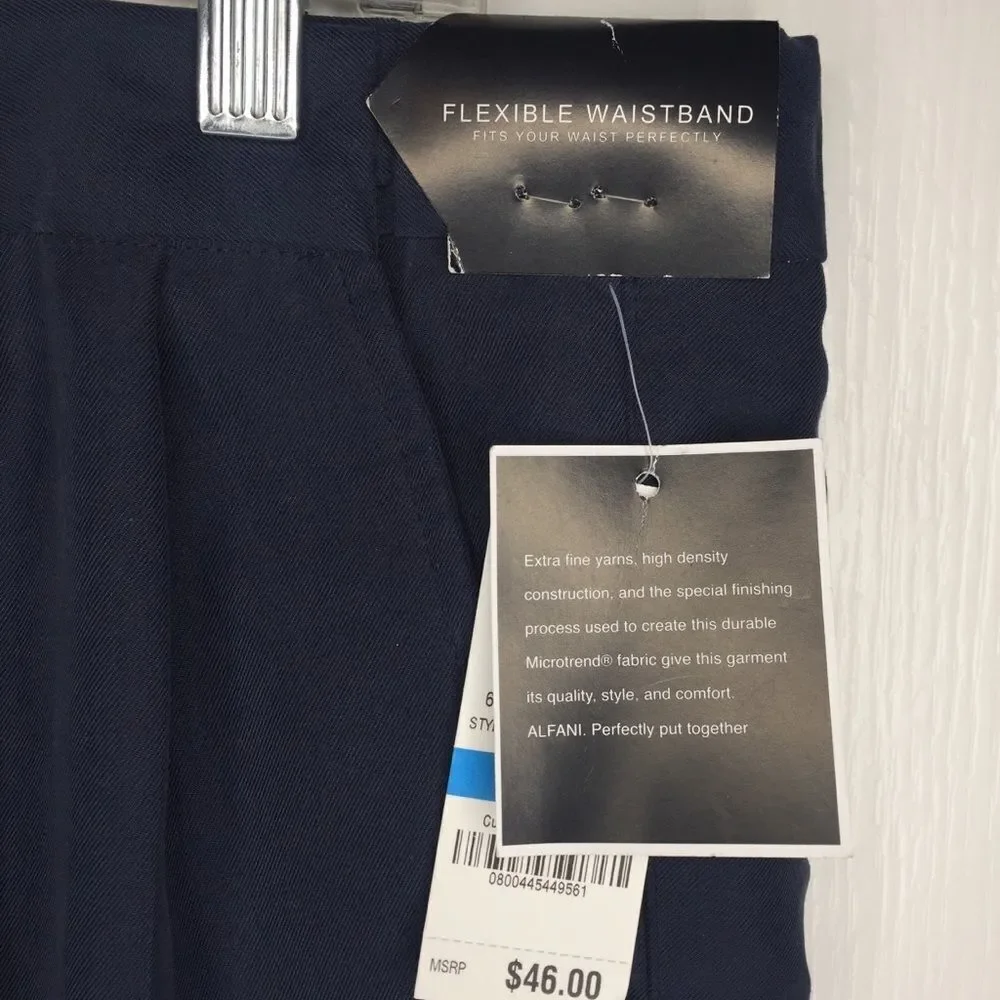 Alfani Walkshort Navy Flexible Waistband